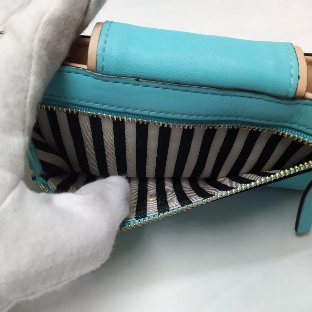 Kate Spade Robin Blue Leather Turn Lock Credit Card ID Window Bifold Wallet - Picture 9 of 16
